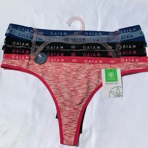 New GAIAM 5 Pack XL Women’s Stretch Thong Underwear